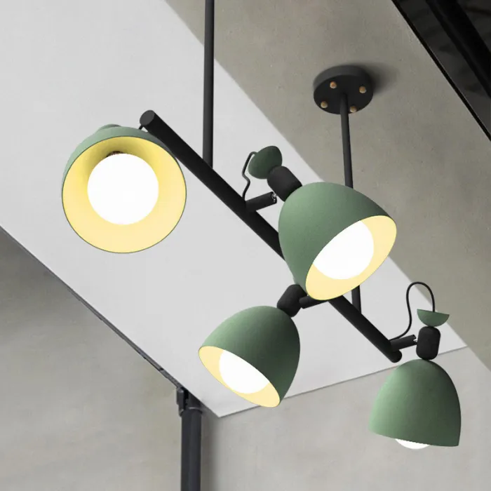 Подвесной реечный светильник LONG Green от ImperiumLoft