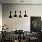 Подвесной реечный светильник TRUMPET LINE L130 Black от ImperiumLoft