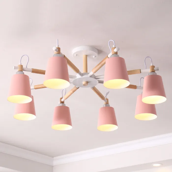 Люстра на штанге VARDA 8 lamps Pink от ImperiumLoft