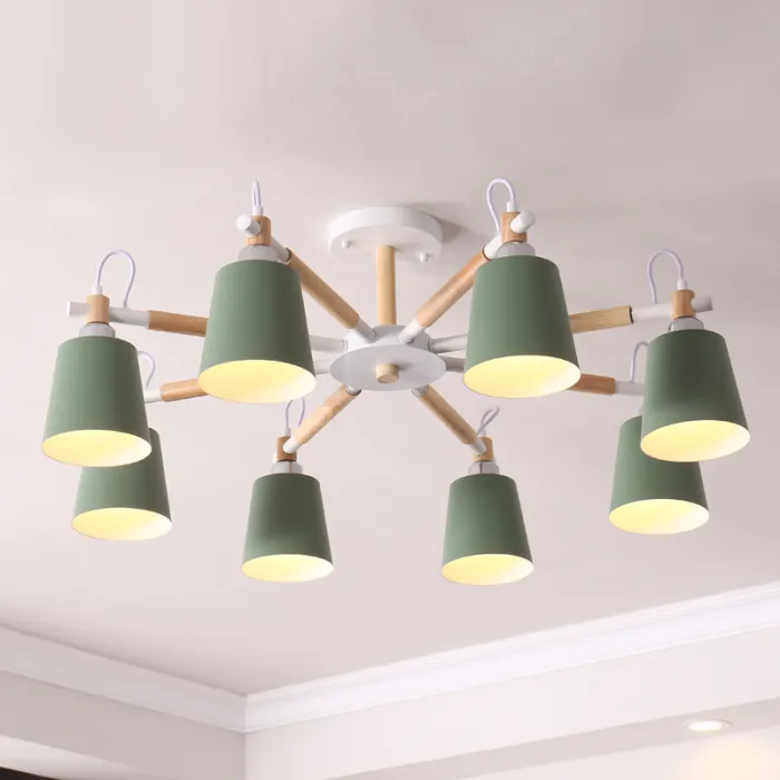 Люстра на штанге VARDA 8 lamps Green от ImperiumLoft