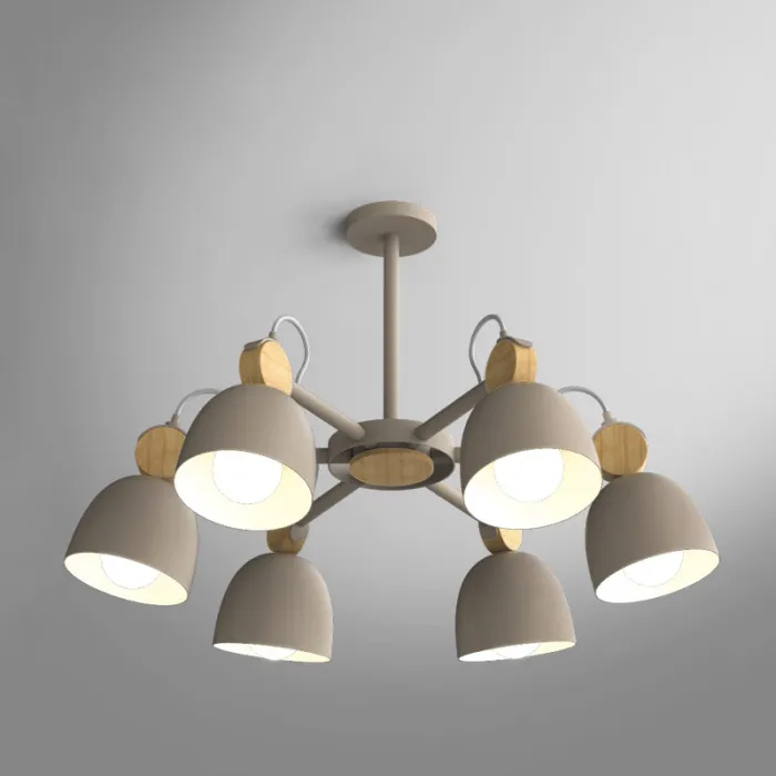 Потолочная люстр на штанге ROLLA 6 beige от ImperiumLoft