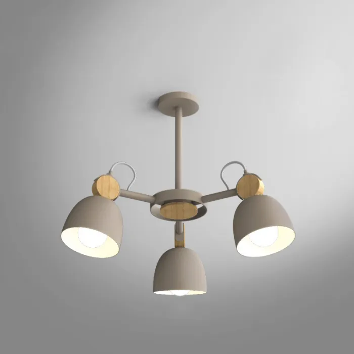 Потолочная люстр на штанге ROLLA 3 beige от ImperiumLoft
