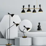 Подвесной реечный светильник TRUMPET LINE L130 Black от ImperiumLoft