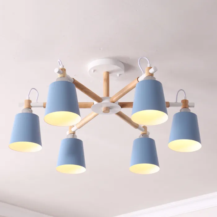 Люстра на штанге VARDA 6 lamps Blue от ImperiumLoft