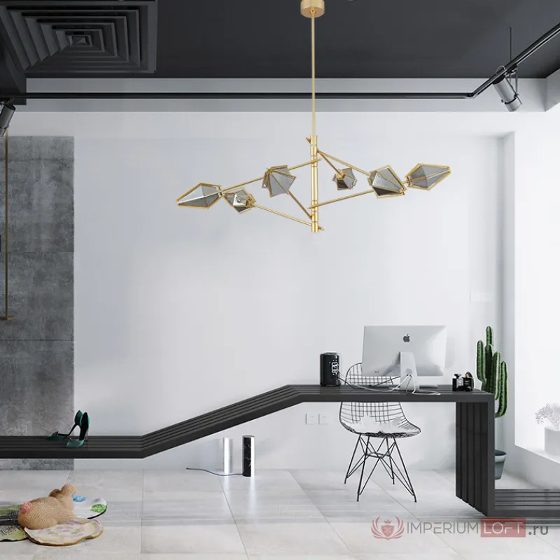 Люстра Harlow Spoke Chandelier Grey от ImperiumLoft