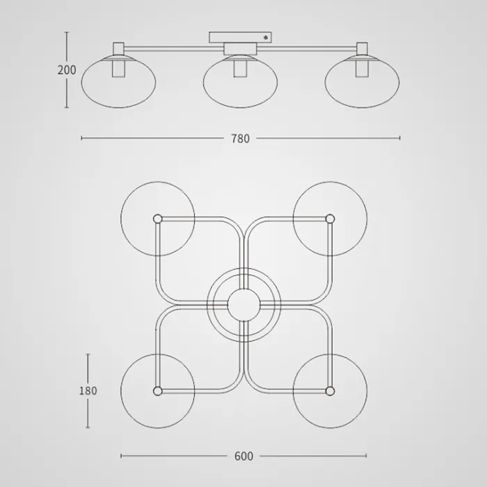 Люстра Champignon Flushmount от ImperiumLoft