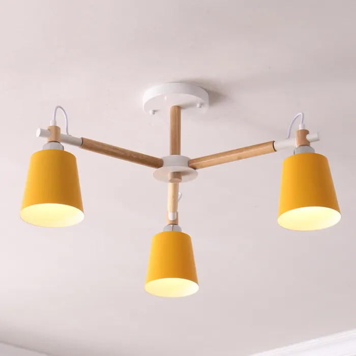 Люстра на штанге VARDA 3 lamps Yellow от ImperiumLoft