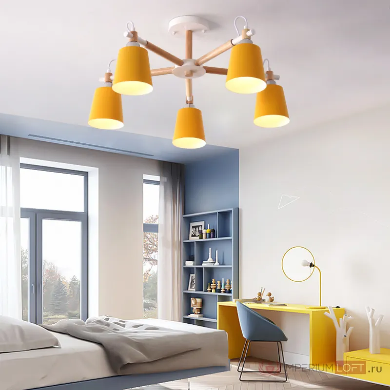 Люстра на штанге VARDA 8 lamps Grey от ImperiumLoft