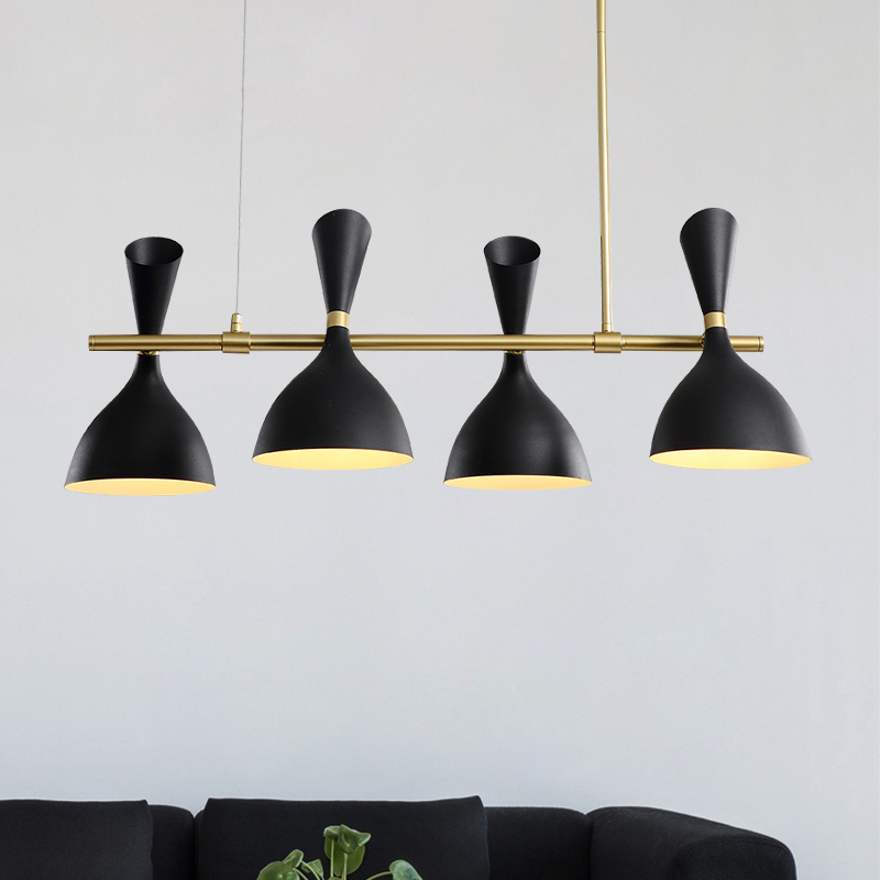 Подвесной реечный светильник TRUMPET LINE L130 Black от ImperiumLoft Подвесной реечный светильник TRUMPET LINE L130 Black от ImperiumLoft