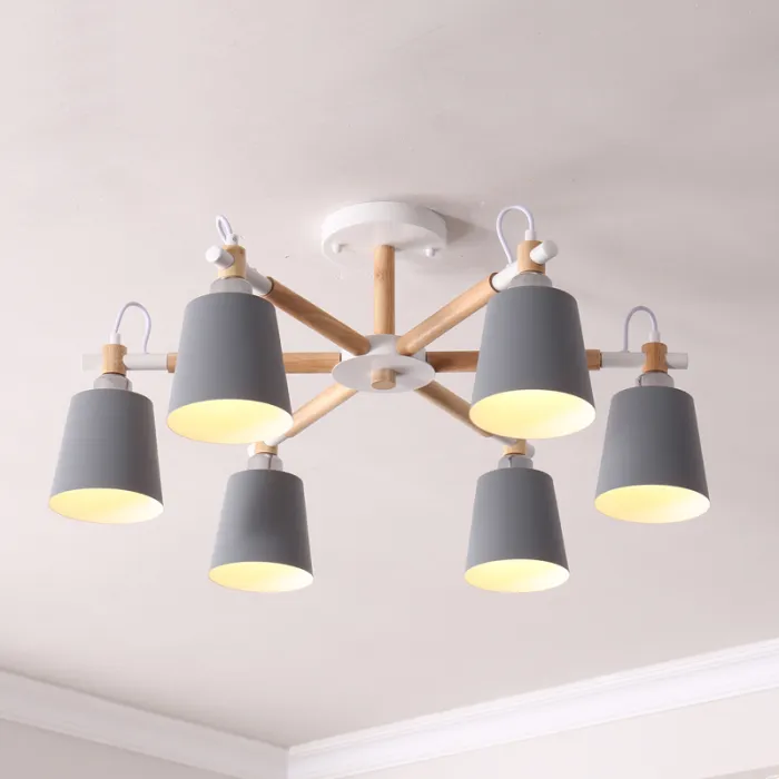 Люстра на штанге VARDA 6 lamps Grey от ImperiumLoft