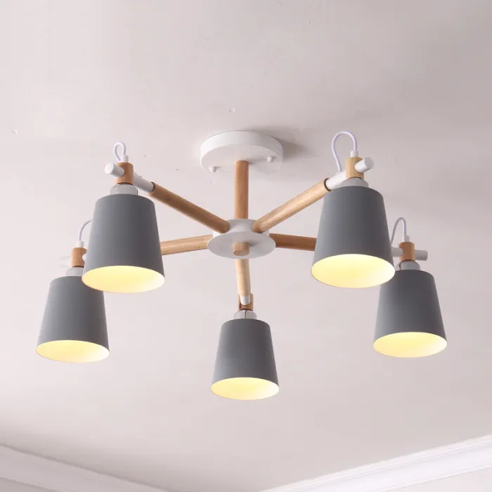 Люстра на штанге VARDA 5 lamps Grey от ImperiumLoft