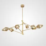 Люстра на штанге Harlow Spoke Chandelier Grey