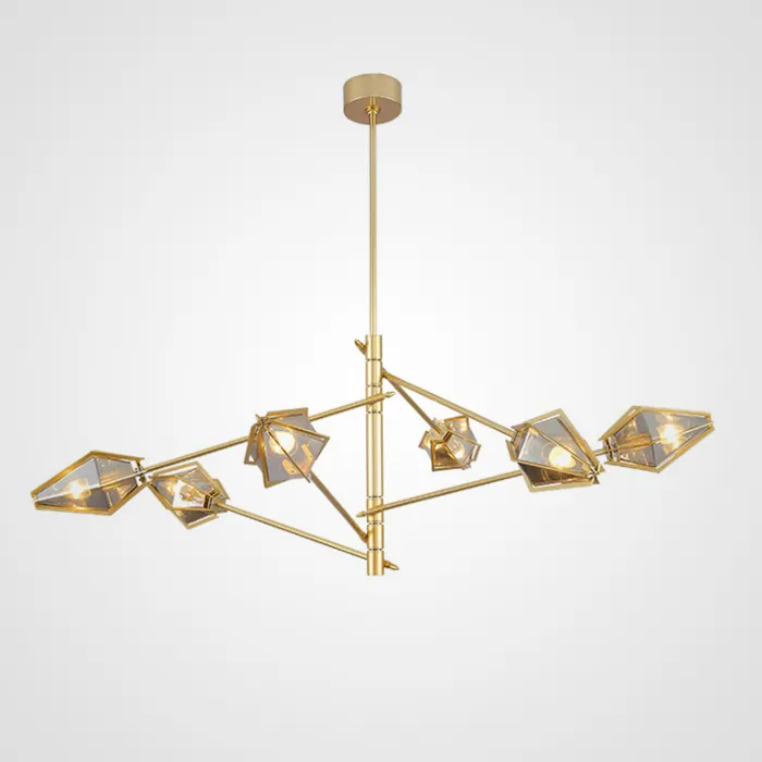 Люстра на штанге Harlow Spoke Chandelier Grey