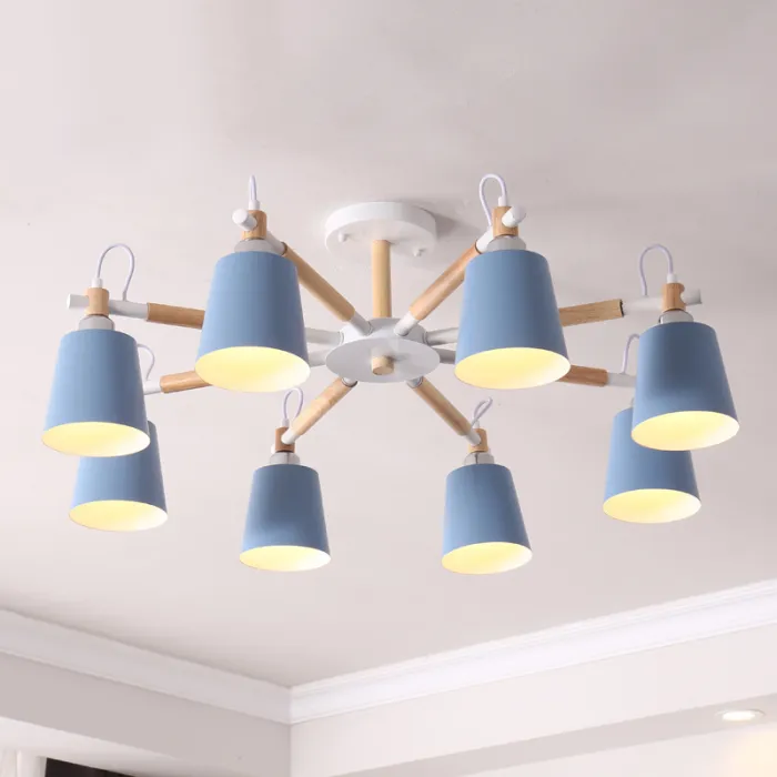 Люстра на штанге VARDA 8 lamps Blue от ImperiumLoft