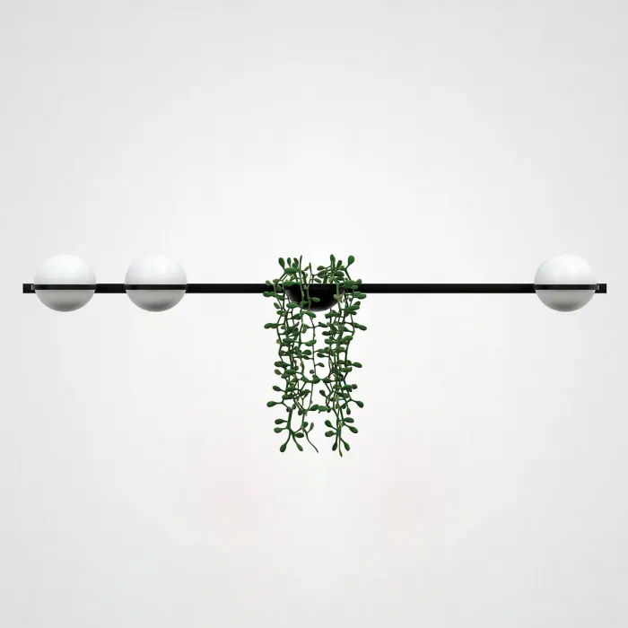 Бра PALMA Wall lamp 3 шара + 1 вазон горизонтальная от ImperiumLoft