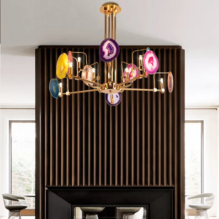 Люстра на штанге AGATE 4 Purple 6 от ImperiumLoft
