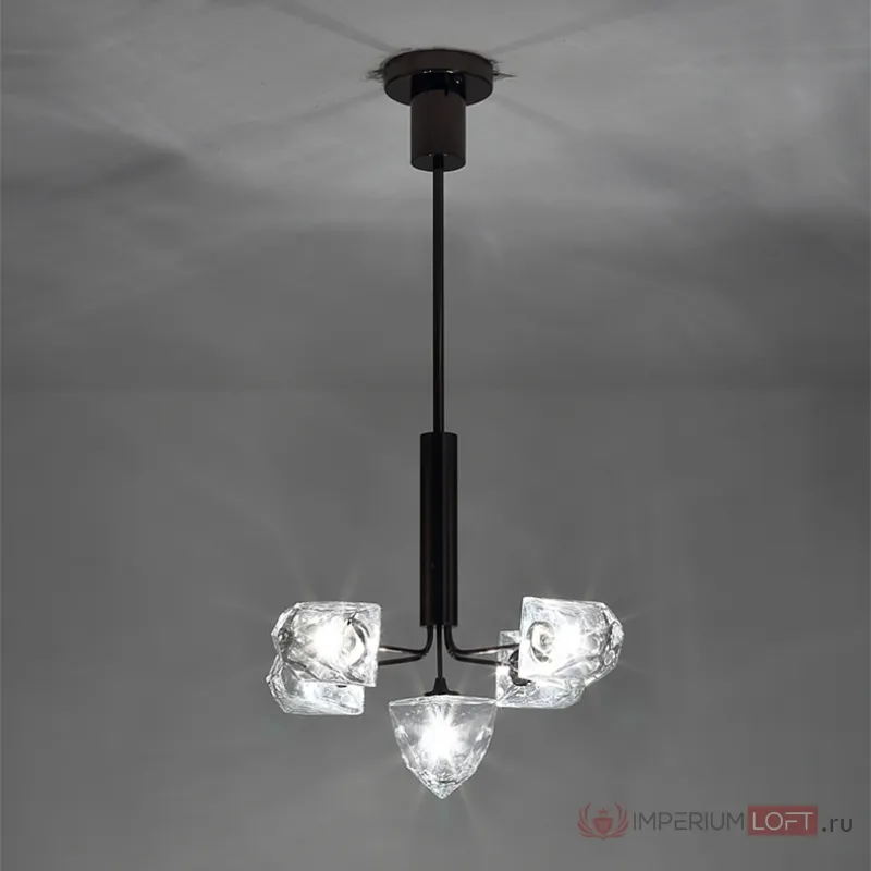 Люстра на штанге ICE 13 lamps Black от ImperiumLoft