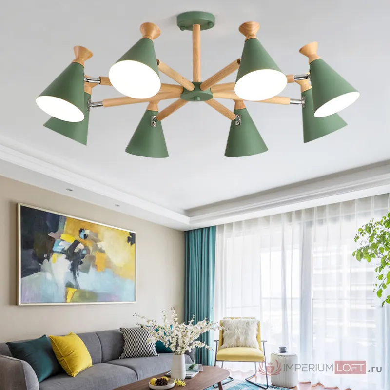 Люстра на штанге OLA D76.5 White от ImperiumLoft