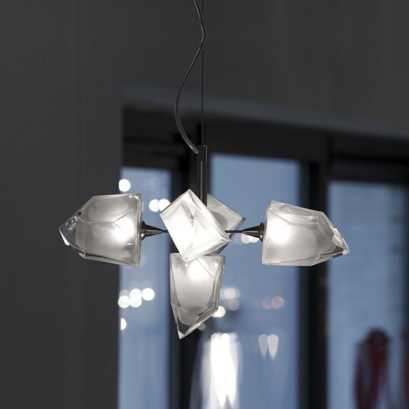 Люстра на штанге ICE 13 lamps Black от ImperiumLoft