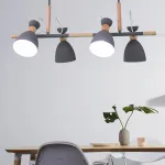 Подвесной реечный светильник TRIF WOOD LONG Green от ImperiumLoft
