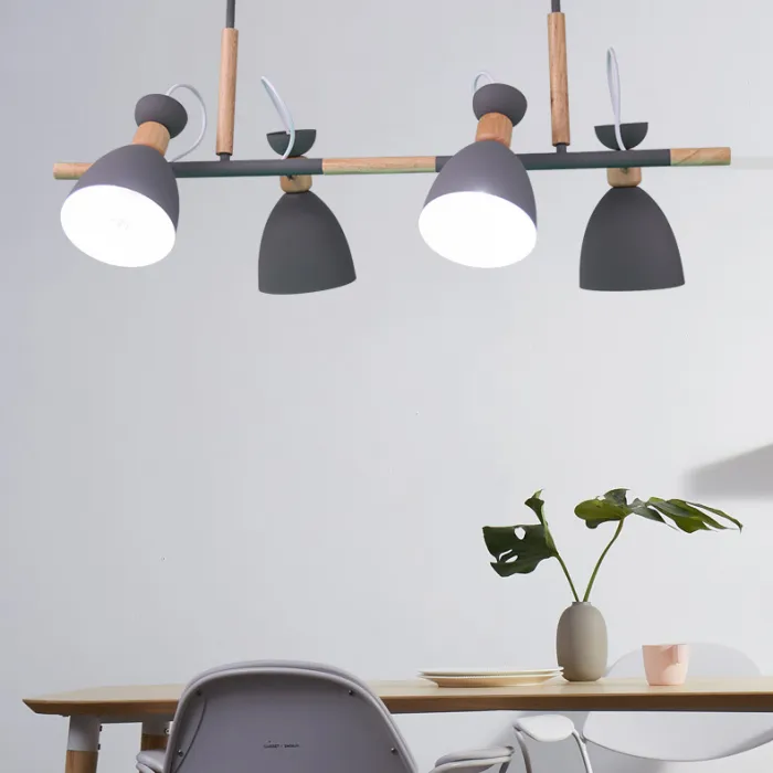 Подвесной реечный светильник TRIF WOOD LONG Green от ImperiumLoft