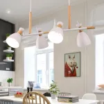Подвесной реечный светильник TRIF WOOD LONG Green от ImperiumLoft