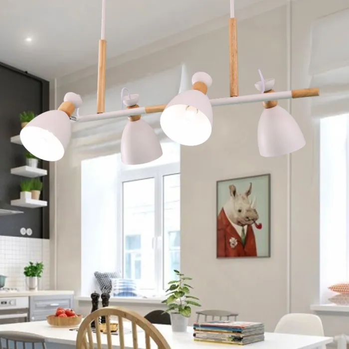 Подвесной реечный светильник TRIF WOOD LONG Green от ImperiumLoft