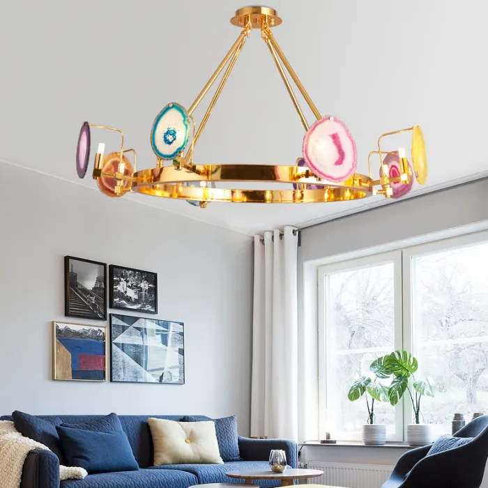 Люстра на штанге AGATE 4 Purple 6 от ImperiumLoft