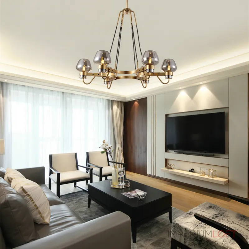 Подвесная люстра MONTALEMBERT by Studios 8 lamps Black/Smoky