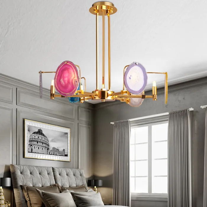 Люстра на штанге AGATE 4 Purple 6 от ImperiumLoft