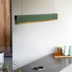 РЕЕЧНЫЙ ПОДВЕСНОЙ СВЕТИЛЬНИК BOOK 3 L90 Green от ImperiumLoft