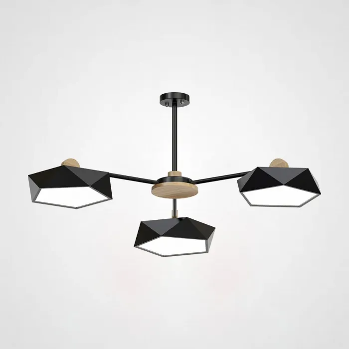 Подвесная люстра GEOMETRIC CH 3 черная от ImperiumLoft