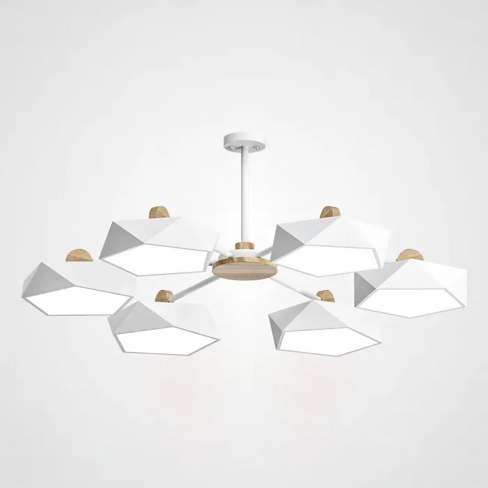 Подвесная люстра GEOMETRIC CH 6 белая от ImperiumLoft