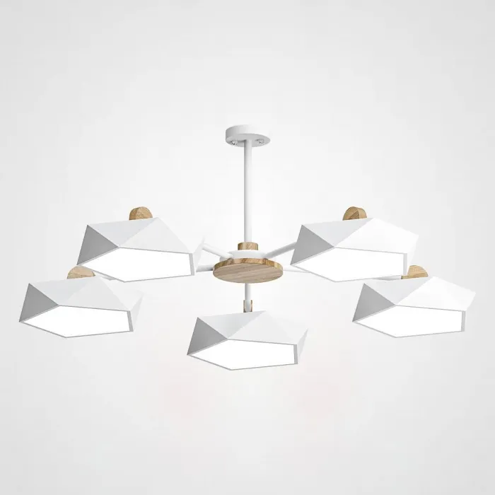 Подвесная люстра GEOMETRIC CH 5 Белая от ImperiumLoft