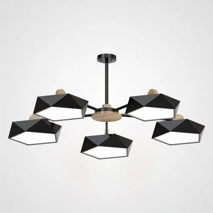 Подвесная люстра GEOMETRIC CH 5 черная от ImperiumLoft