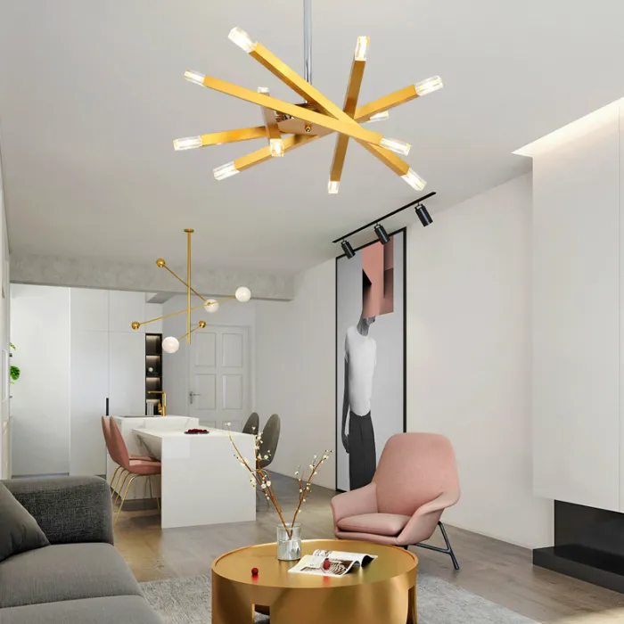 Люстра на штанге SNAP D62 Gold от ImperiumLoft