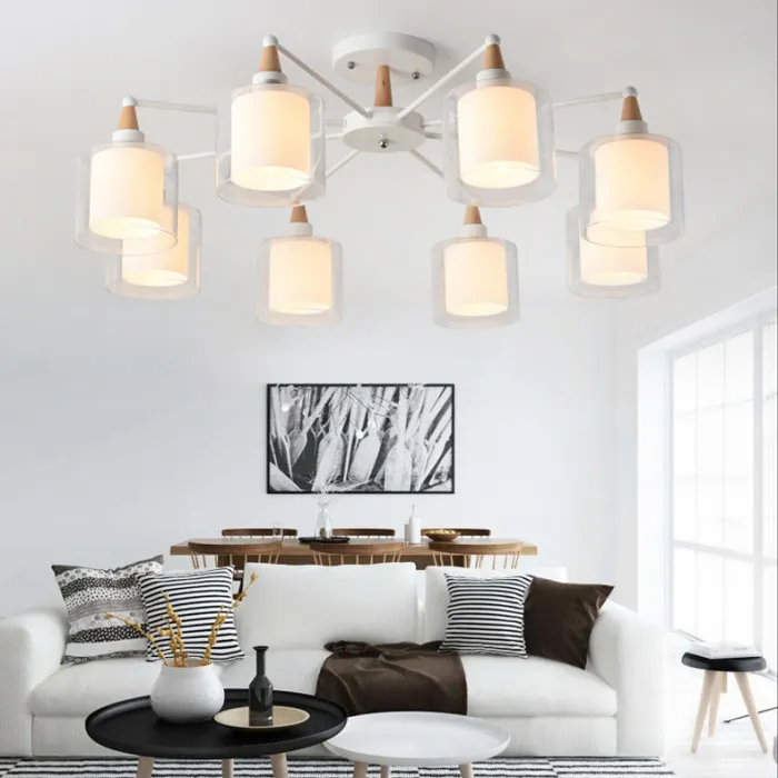 Люстра на штанге RICE D60 Black от ImperiumLoft