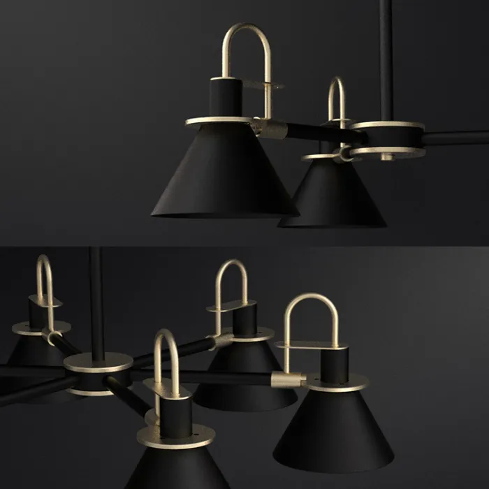 Люстра на штанге CODA D88 Black от ImperiumLoft