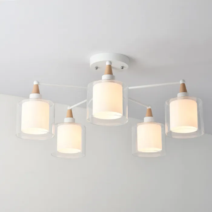 Люстра на штанге RICE D60 White от ImperiumLoft