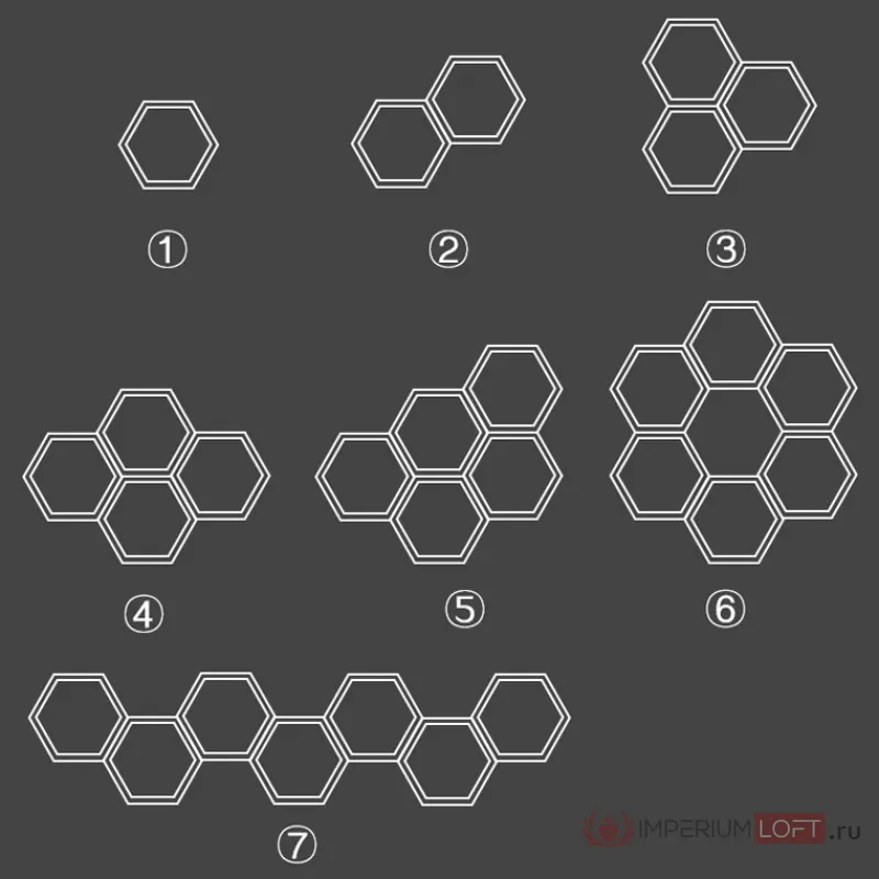 Светильник Hex 750 D60 от ImperiumLoft