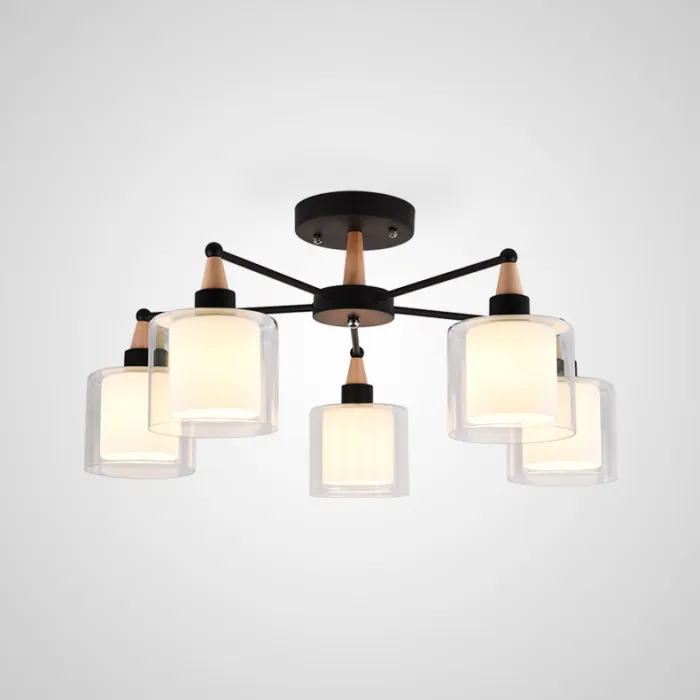 Люстра на штанге RICE D60 Black от ImperiumLoft