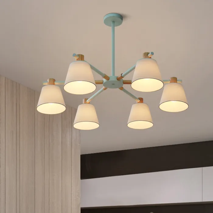 Потолочная люстра на штанге NATURA A BLUE 6 от ImperiumLoft