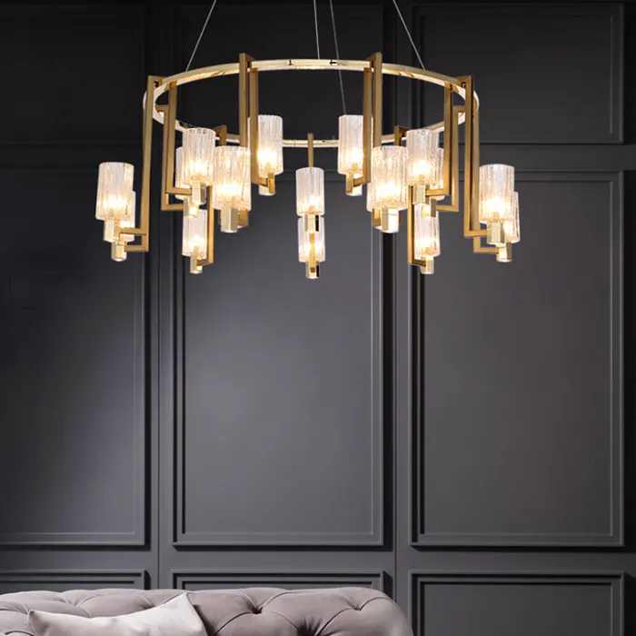 Подвесная кольцевая люстра KRISTEL D75 12 lamps от ImperiumLoft