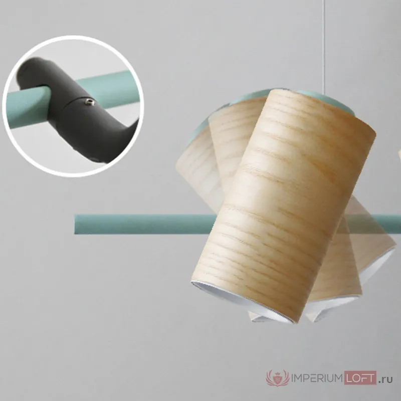 Подвесной реечный светильник BARREL B Blue от ImperiumLoft
