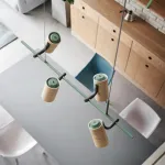 Подвесной реечный светильник BARREL B Green от ImperiumLoft
