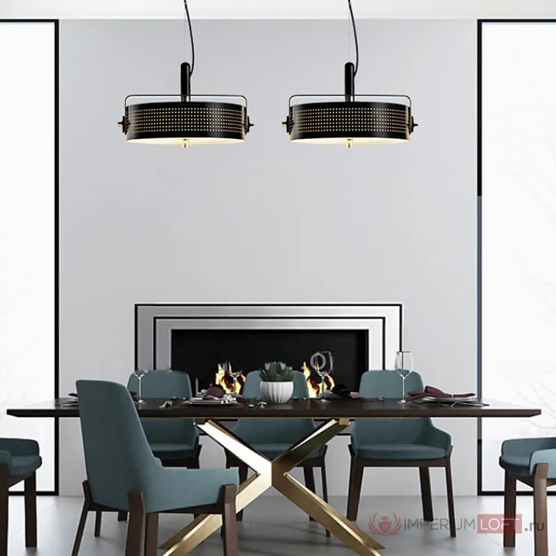 Подвесная люстра SPAN D34 Black от ImperiumLoft