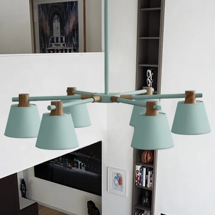 Потолочная люстра на штанге NATURA A BLUE 6 от ImperiumLoft