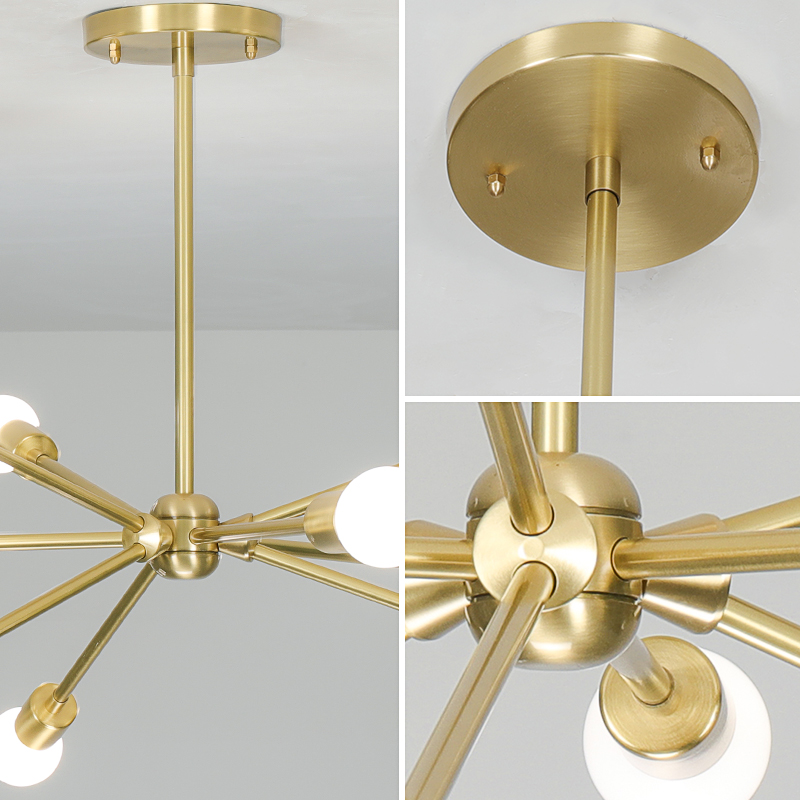Люстра на штанге SPUTNIK D65 Gold