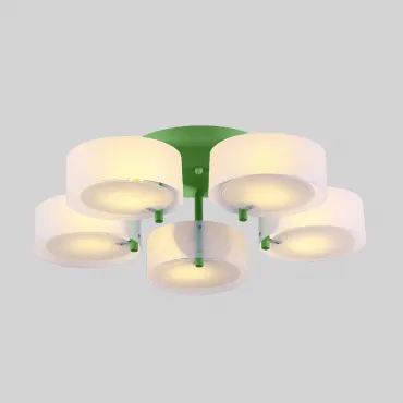 Потолочная люстра HEDDA D73 5 lamps Green от ImperiumLoft