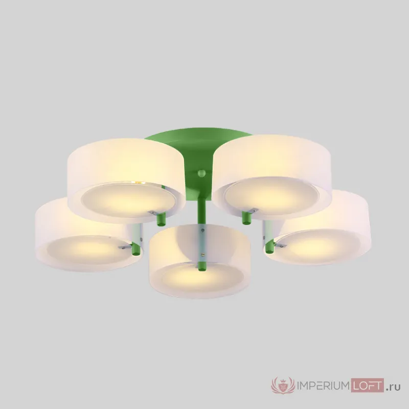 Потолочная люстра HEDDA D73 5 lamps Green от ImperiumLoft